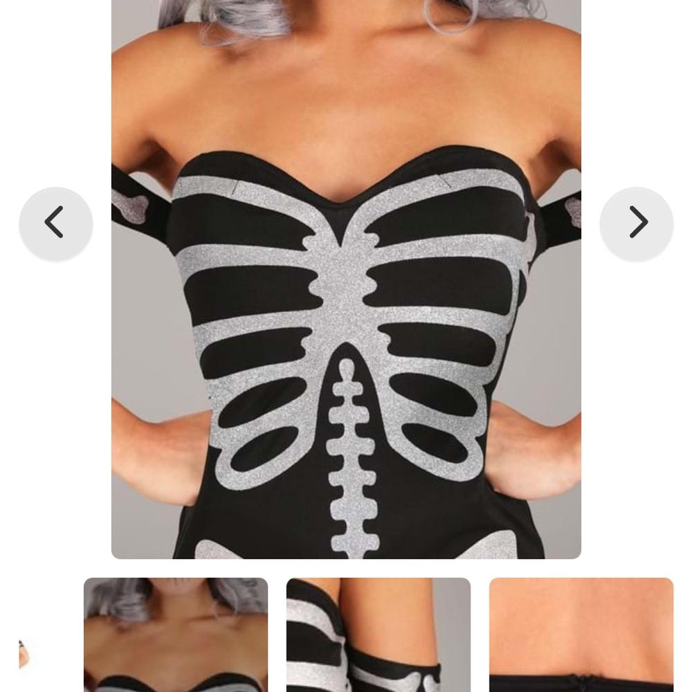 Skeleton Off-Shoulder Maxi Dress - Picture 3 of 11